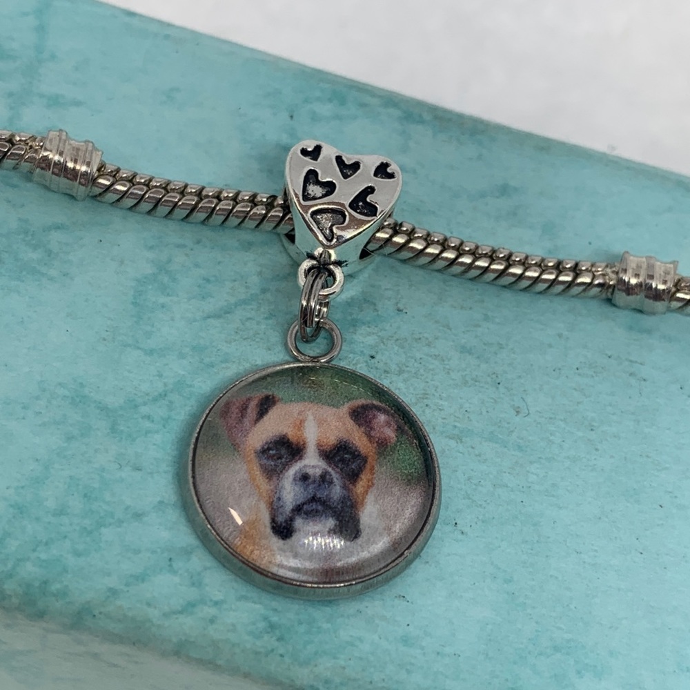 Boxer Puppy Dog European Charm